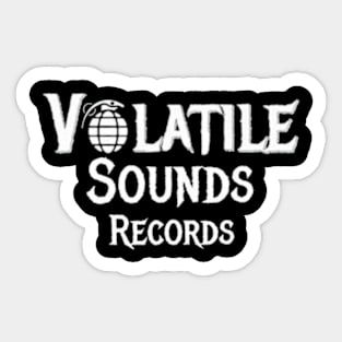 Volatile Sounds record label white logo Sticker